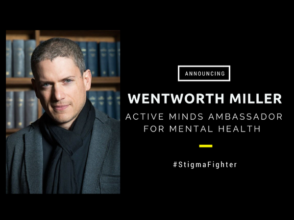 Wentworth Miller is an ambassador for Active Minds, a mental health charity.
